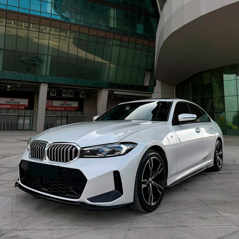 Oneway Frontspoiler passend für BMW 3er G20/G21/M340i M-Pack Facelift 2022- - Schwarz glänzend