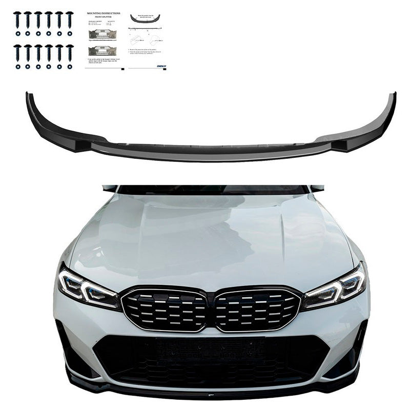 Oneway Frontspoiler passend für BMW 3er G20/G21/M340i M-Pack Facelift 2022- - Schwarz glänzend