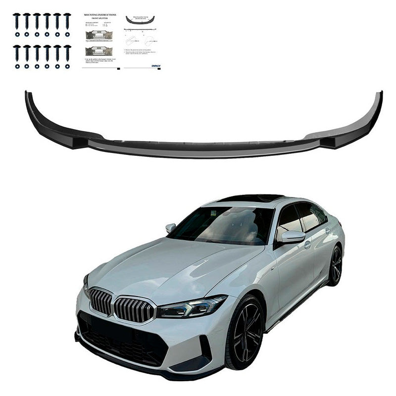 Oneway Frontspoiler passend für BMW 3er G20/G21/M340i M-Pack Facelift 2022- - Schwarz glänzend