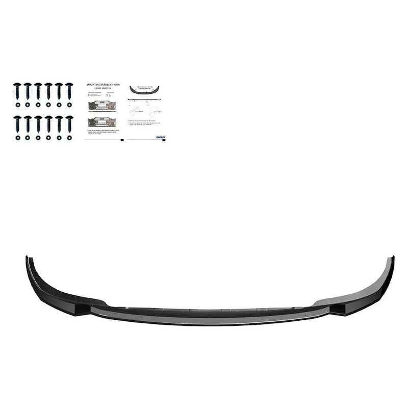 Oneway Frontspoiler passend für BMW 3er G20/G21/M340i M-Pack Facelift 2022- - Schwarz glänzend
