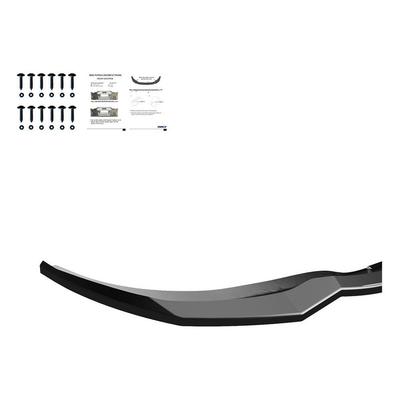 Oneway Frontspoiler passend für BMW 3er G20/G21/M340i M-Pack Facelift 2022- - Schwarz glänzend