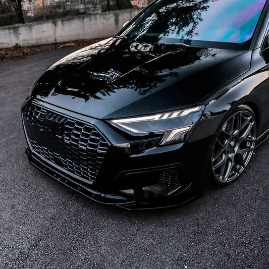 Oneway Frontspoiler passend für Audi A3 (8Y) Limousine/Sportback 2020-2024 exkl. S-Line/S3/RS3 - Schwarz glänzend