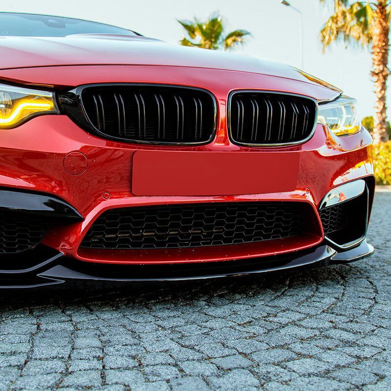 Oneway Front Flaps passend für BMW M3 F80 2014-2018 & M4 F82 2014-2021 - Schwarz glänzend