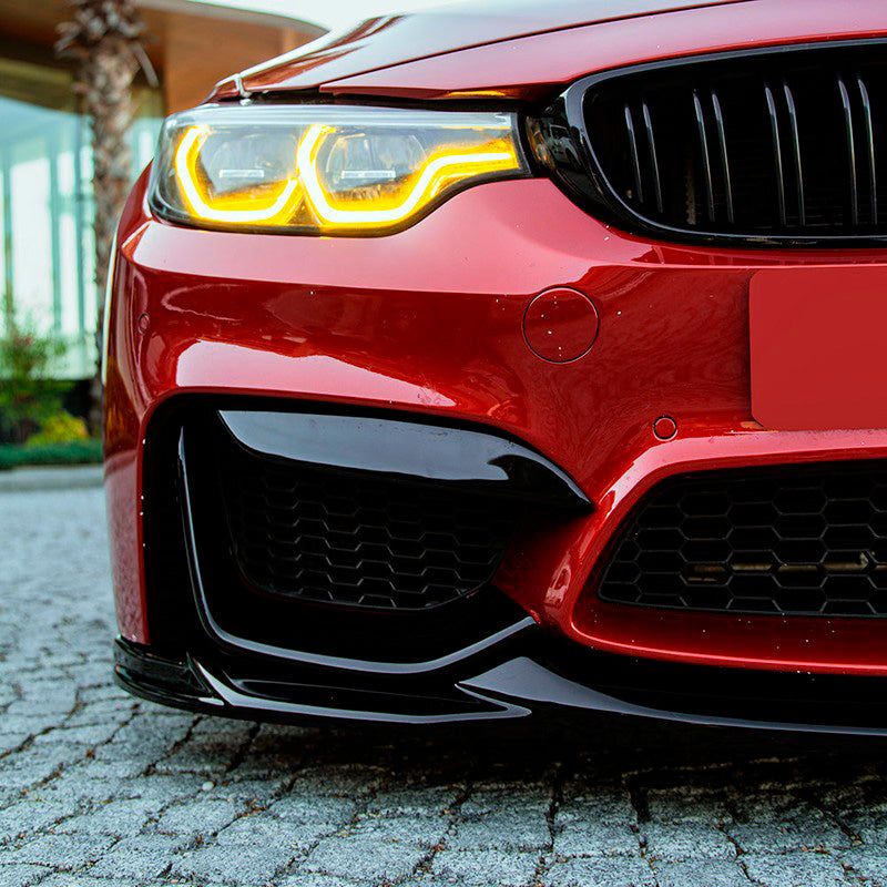 Oneway Front Flaps passend für BMW M3 F80 2014-2018 & M4 F82 2014-2021 - Schwarz glänzend