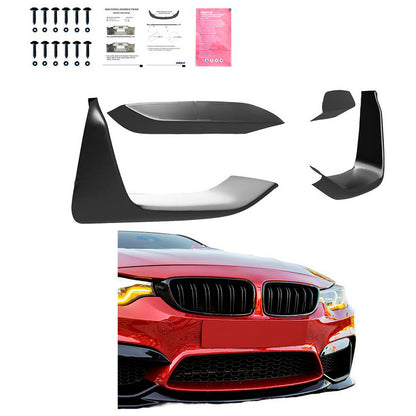Oneway Front Flaps passend für BMW M3 F80 2014-2018 & M4 F82 2014-2021 - Schwarz glänzend