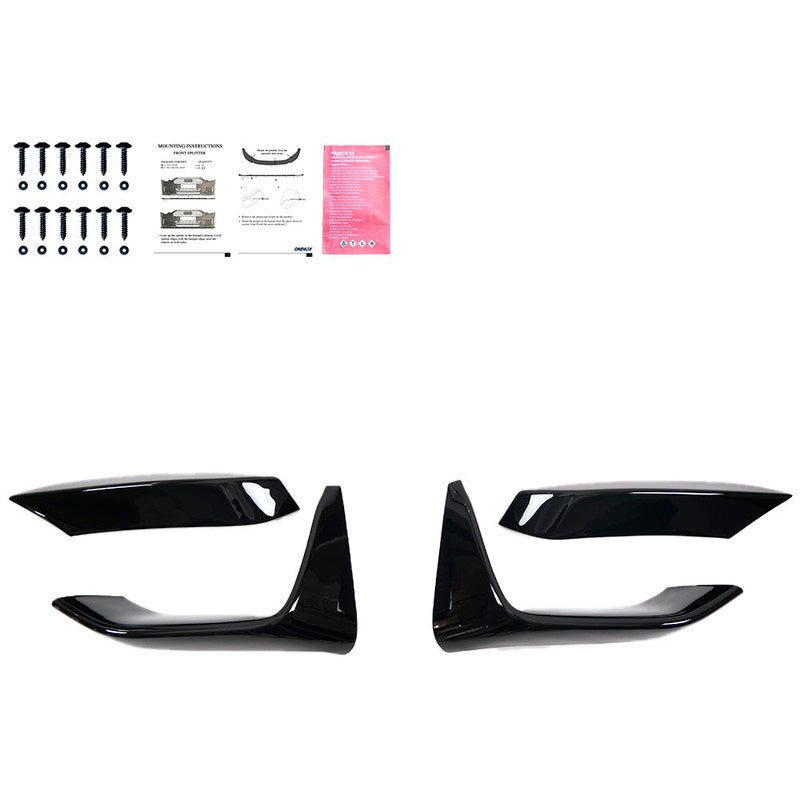 Oneway Front Flaps passend für BMW M3 F80 2014-2018 & M4 F82 2014-2021 - Schwarz glänzend