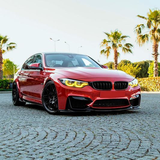 Oneway Frontspoiler passend für BMW M3 F80 2014-2018 & M4 F82 2014-2021 + Front Flaps - Schwarz glänzend