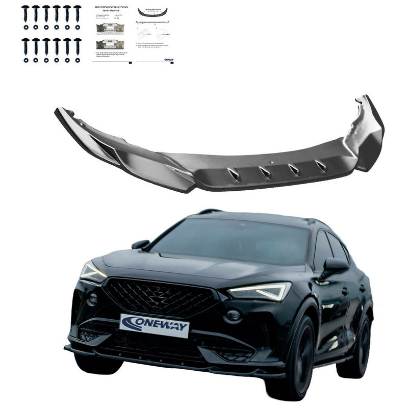 Oneway Frontspoiler passend für Cupra Formentor 2020-2024 exkl. VZ5 - Version 3 - Schwarz glänzend