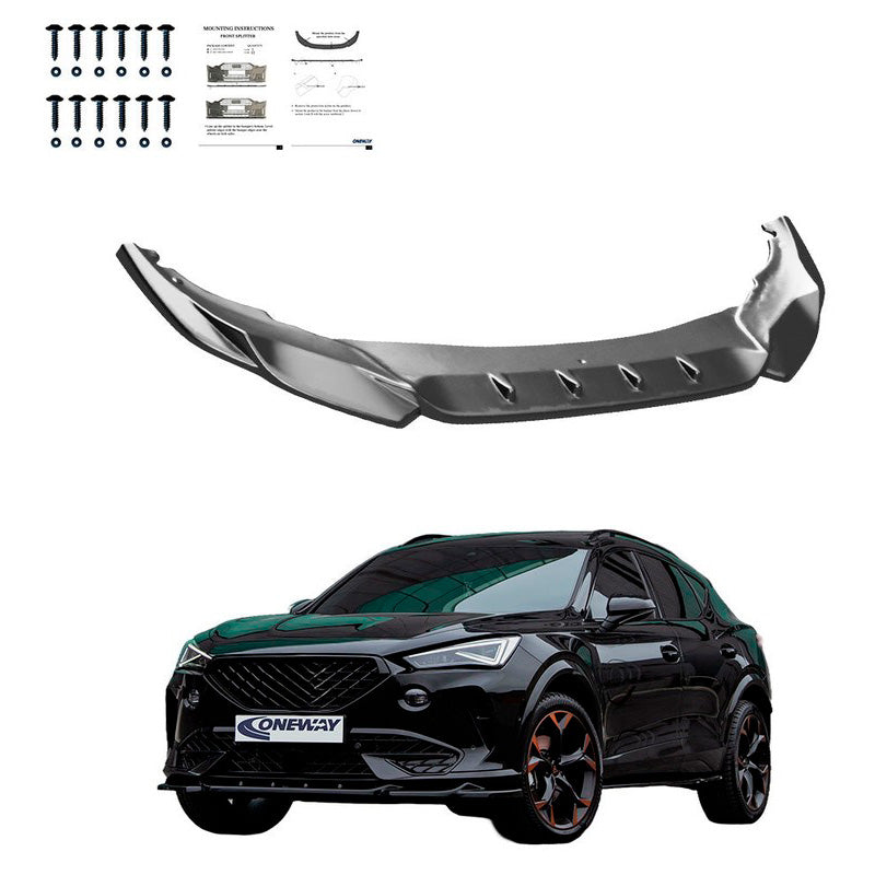 Oneway Frontspoiler passend für Cupra Formentor 2020-2024 exkl. VZ5 - Version 3 - Schwarz glänzend