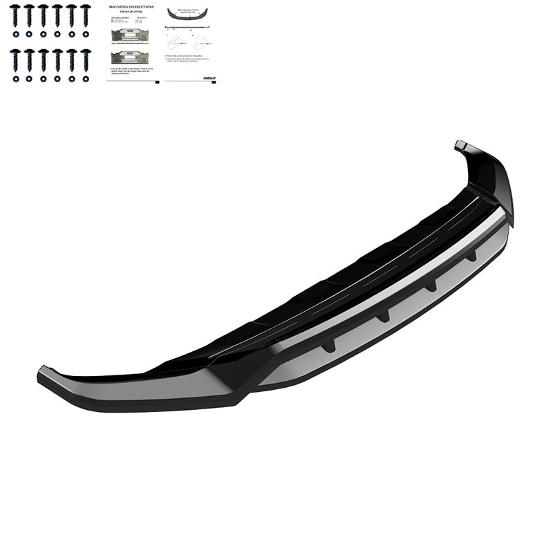 Oneway Frontspoiler passend für Volkswagen Touareg III R-Line Facelift 2024- - Schwarz glänzend