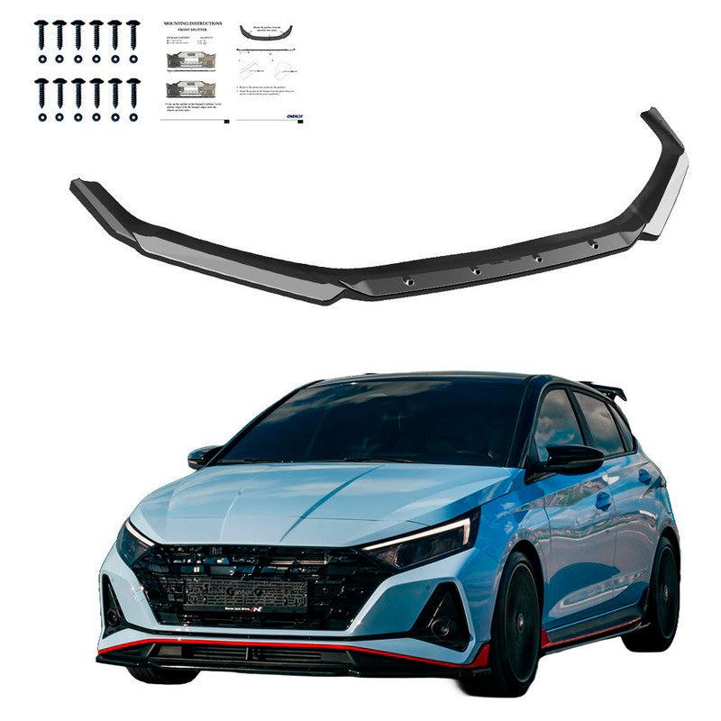 Oneway Frontspoiler passend für Hyundai I20 N MK3 2020- - Schwarz glänzend
