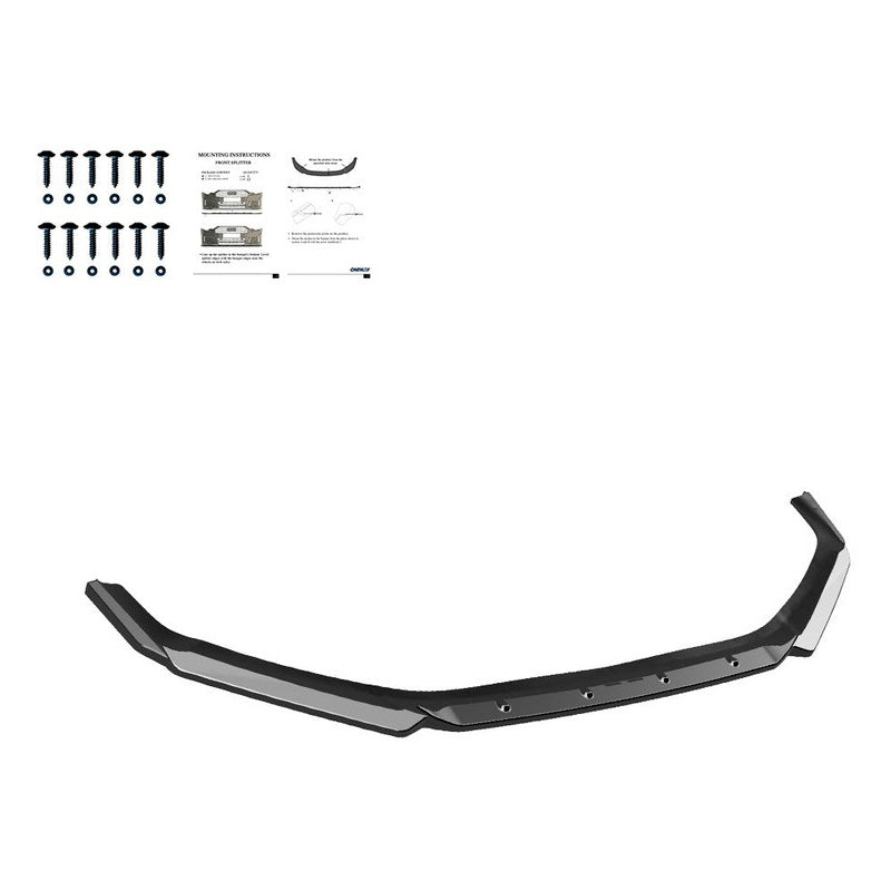 Oneway Frontspoiler passend für Hyundai I20 N MK3 2020- - Schwarz glänzend