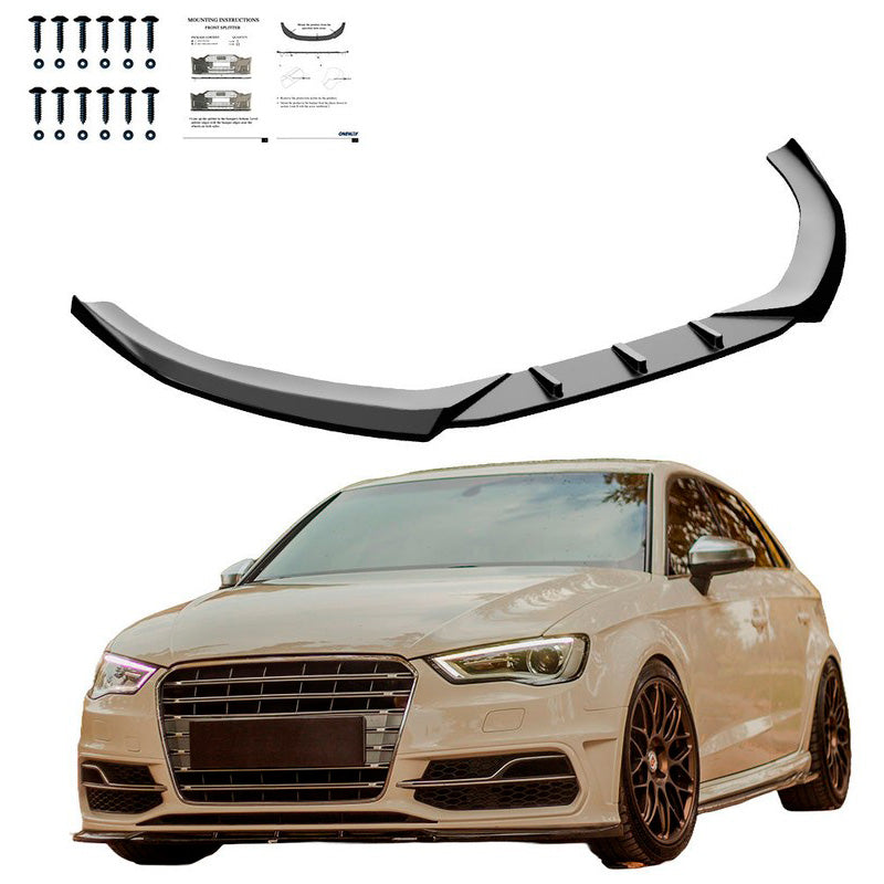 Oneway Frontspoiler passend für Audi S3 Sportback 8V 2013-2016 - Schwarz glänzend