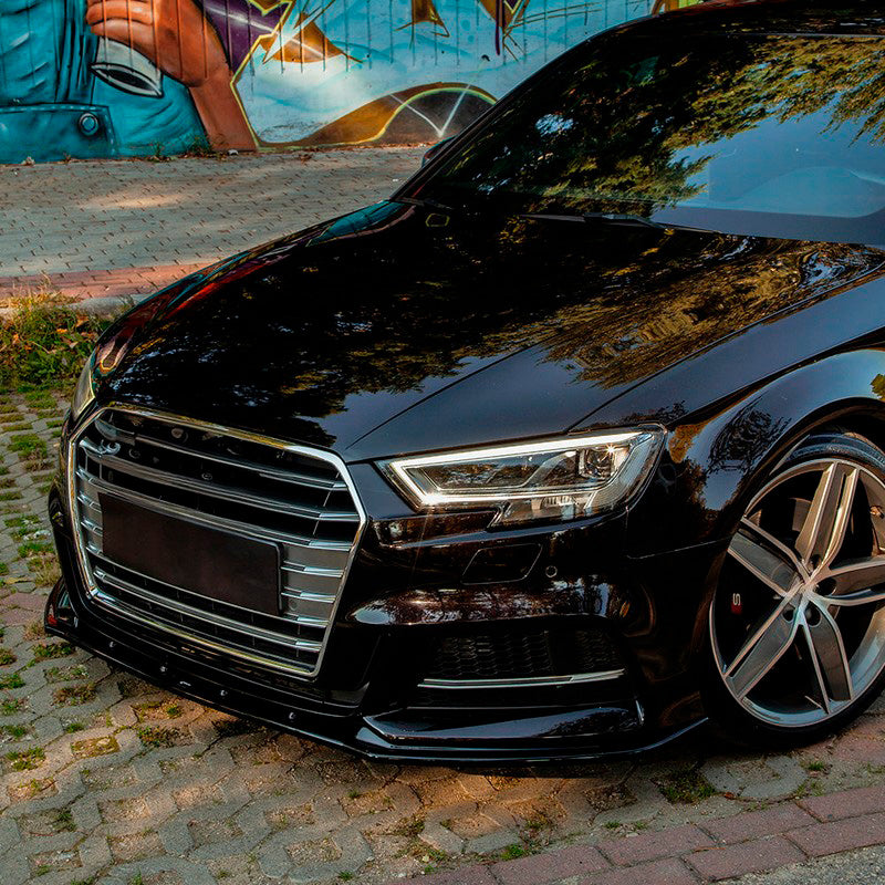 Oneway Frontspoiler passend für Audi S3 Sportback 8V Facelift 2016-2020 - Version 2 - Schwarz glänzend