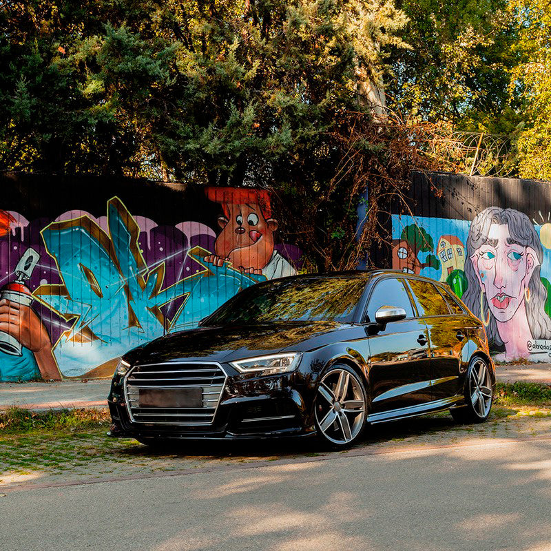 Oneway Frontspoiler passend für Audi S3 Sportback 8V Facelift 2016-2020 - Version 2 - Schwarz glänzend