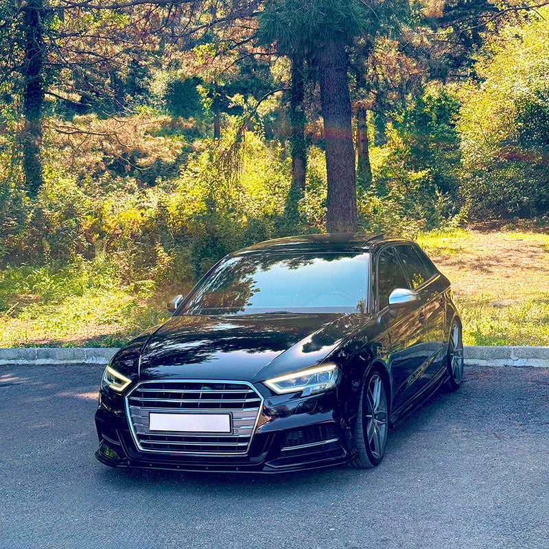 Oneway Frontspoiler passend für Audi S3 Sportback 8V Facelift 2016-2020 - Version 2 - Schwarz glänzend