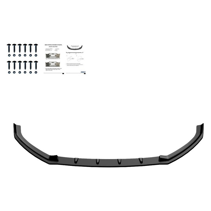 Oneway Frontspoiler passend für Audi S3 Sportback 8V Facelift 2016-2020 - Version 2 - Schwarz glänzend