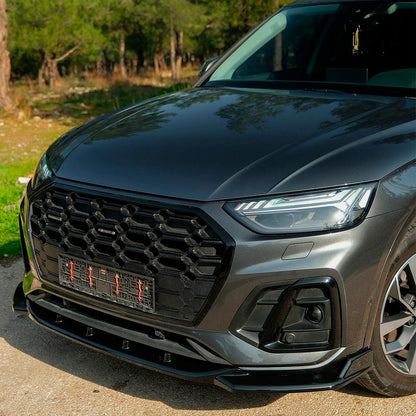 Oneway Frontspoiler passend für Audi SQ5 / Q5 S-Line (FY) Facelift 2020-2024 inkl. Sportback - Schwarz glänzend