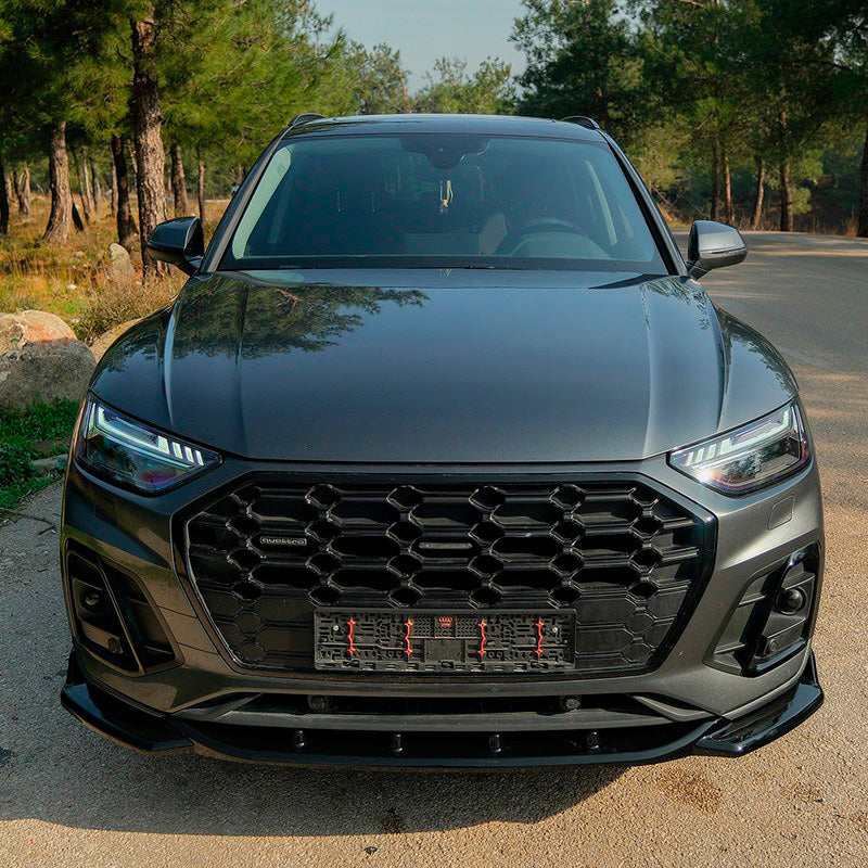 Oneway Frontspoiler passend für Audi SQ5 / Q5 S-Line (FY) Facelift 2020-2024 inkl. Sportback - Schwarz glänzend