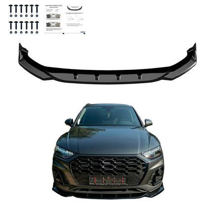 Oneway Frontspoiler passend für Audi SQ5 / Q5 S-Line (FY) Facelift 2020-2024 inkl. Sportback - Schwarz glänzend