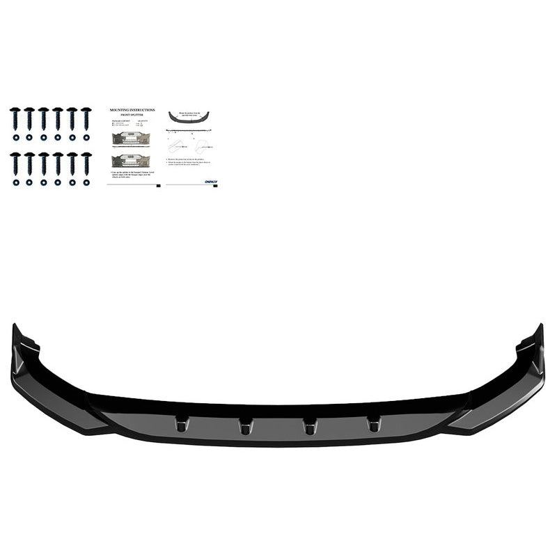Oneway Frontspoiler passend für Audi SQ5 / Q5 S-Line (FY) Facelift 2020-2024 inkl. Sportback - Schwarz glänzend