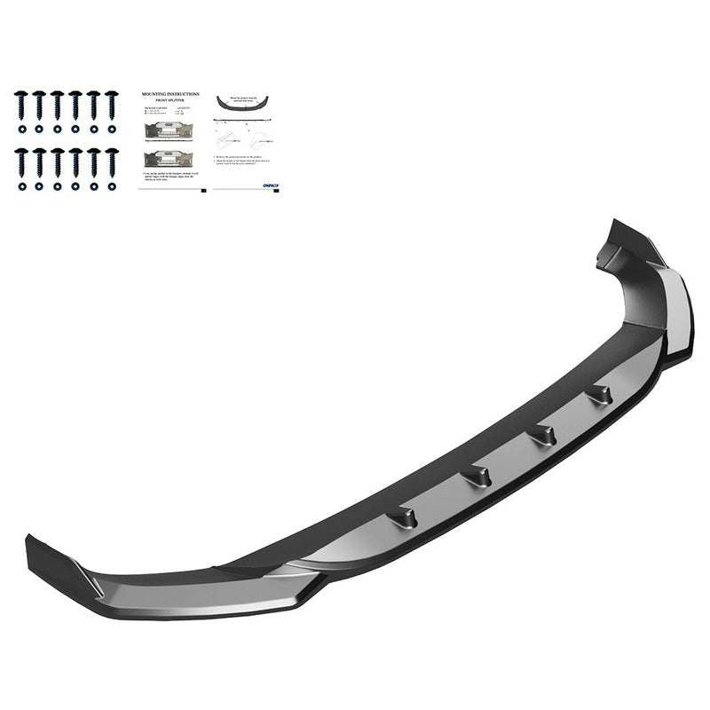 Oneway Frontspoiler passend für Audi SQ5 / Q5 S-Line (FY) Facelift 2020-2024 inkl. Sportback - Schwarz glänzend