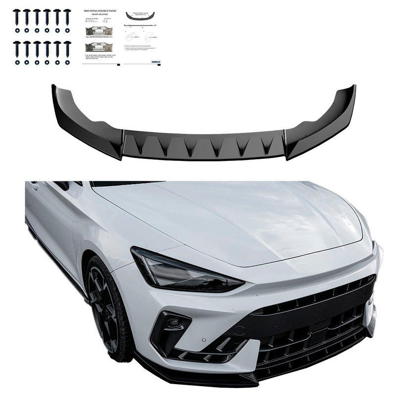 Oneway Frontspoiler passend für Cupra Leon Facelift 2024- - Schwarz glänzend