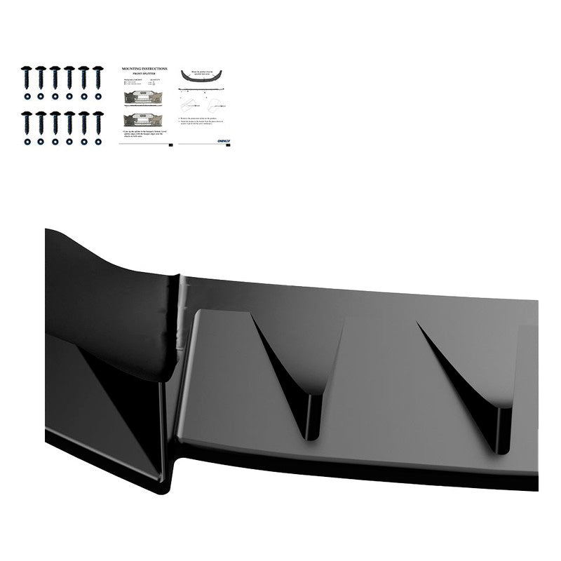 Oneway Frontspoiler passend für Cupra Leon Facelift 2024- - Schwarz glänzend
