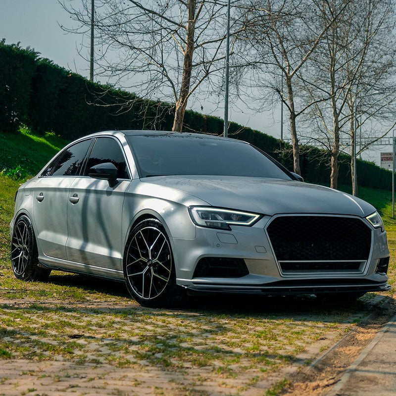 Oneway Frontspoiler passend für Audi A3 (8V) Limousine Facelift 2016-2020 - Schwarz glänzend