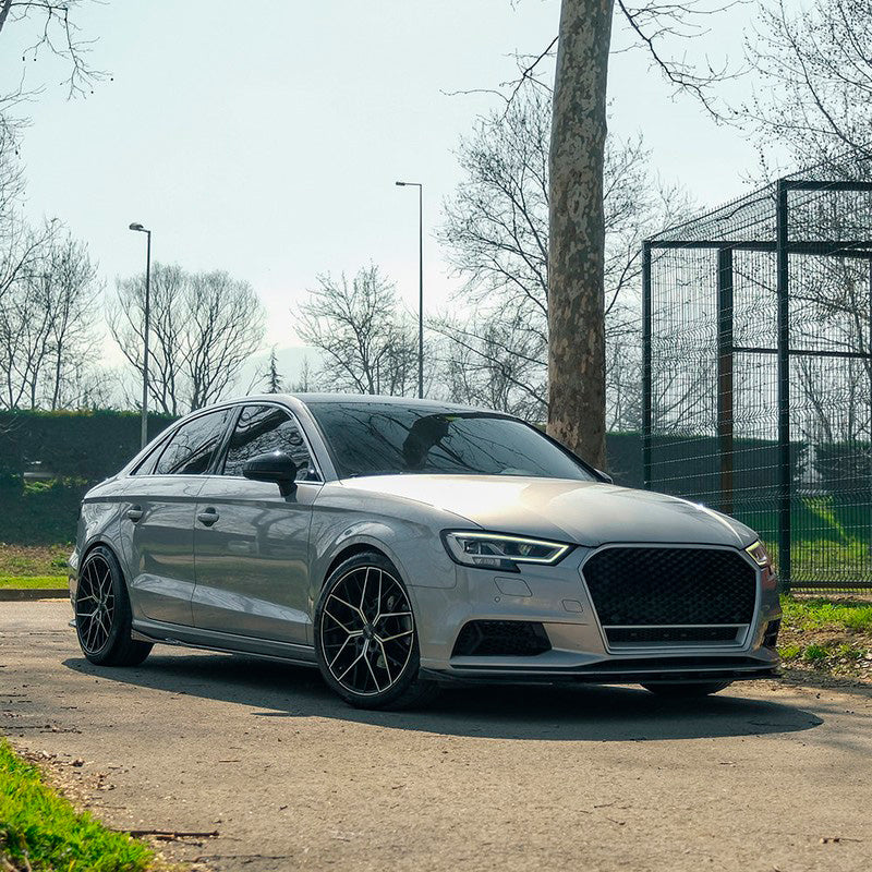Oneway Frontspoiler passend für Audi A3 (8V) Limousine Facelift 2016-2020 - Schwarz glänzend