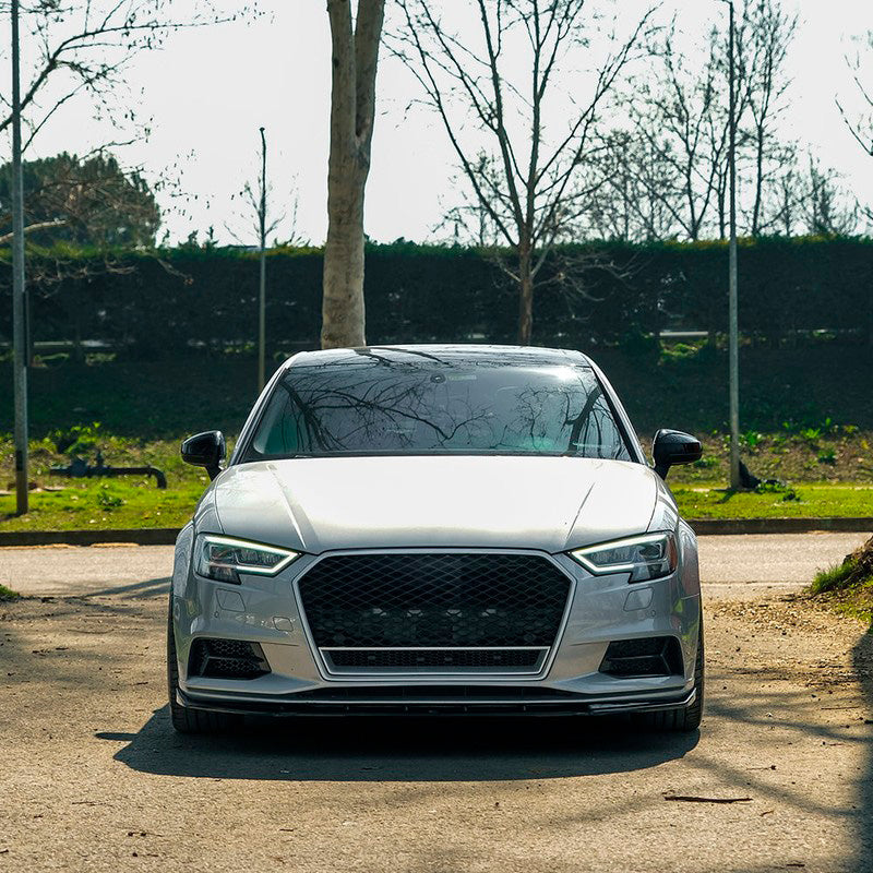 Oneway Frontspoiler passend für Audi A3 (8V) Limousine Facelift 2016-2020 - Schwarz glänzend