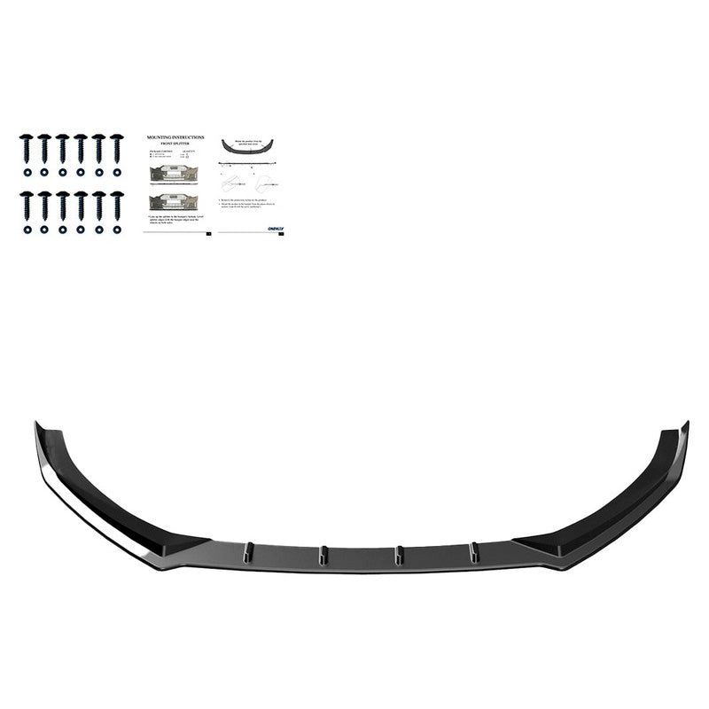 Oneway Frontspoiler passend für Audi A3 (8V) Limousine Facelift 2016-2020 - Schwarz glänzend