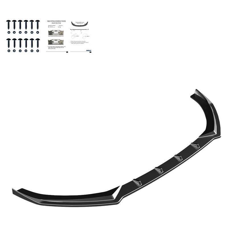 Oneway Frontspoiler passend für Audi A3 (8V) Limousine Facelift 2016-2020 - Schwarz glänzend