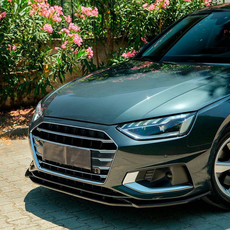 Oneway Frontspoiler passend für Audi A4 (B9) Limousine/Avant Facelift 2019-2024 - Schwarz glänzend