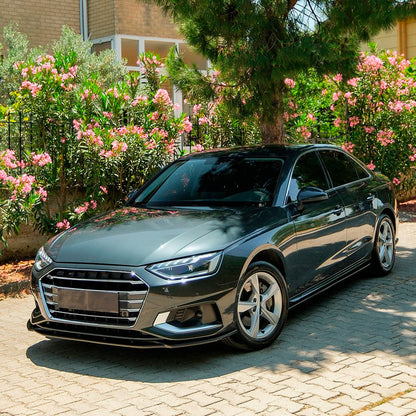 Oneway Frontspoiler passend für Audi A4 (B9) Limousine/Avant Facelift 2019-2024 - Schwarz glänzend
