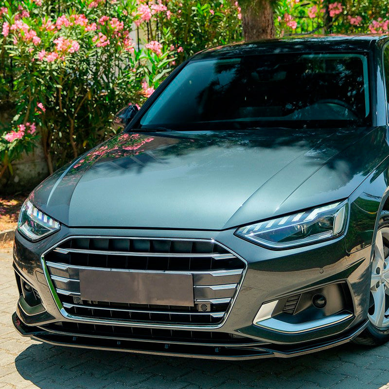 Oneway Frontspoiler passend für Audi A4 (B9) Limousine/Avant Facelift 2019-2024 - Schwarz glänzend