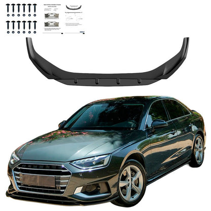 Oneway Frontspoiler passend für Audi A4 (B9) Limousine/Avant Facelift 2019-2024 - Schwarz glänzend