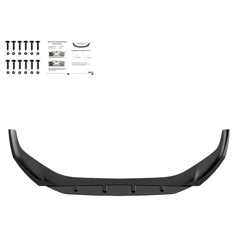 Oneway Frontspoiler passend für Audi A4 (B9) Limousine/Avant Facelift 2019-2024 - Schwarz glänzend