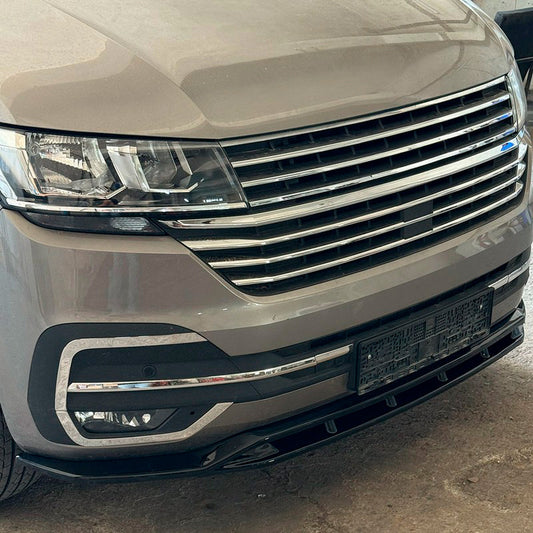 Oneway Frontspoiler passend für Volkswagen Transporter T6.1 2020-2022 - Version 5 - Schwarz glänzend