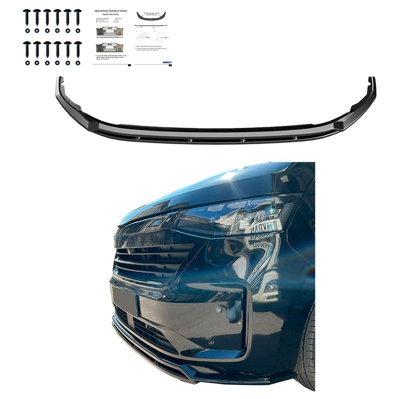 Oneway Frontspoiler passend für Volkswagen Transporter T7 2024- - Schwarz glänzend - Version 2