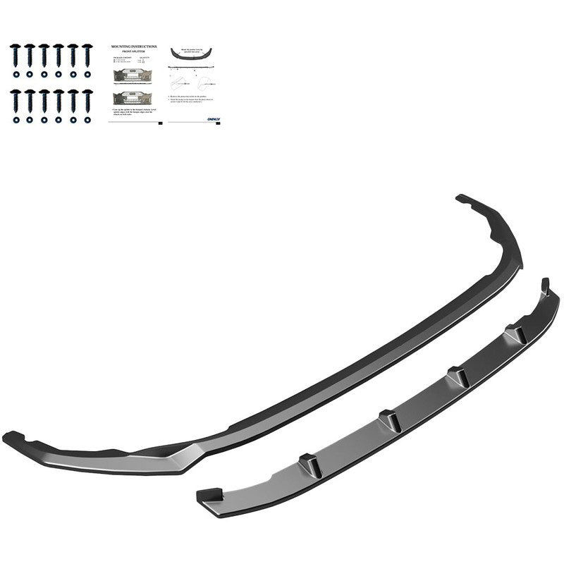 Oneway Frontspoiler passend für Volkswagen Transporter T7 2024- - Schwarz glänzend - Version 2