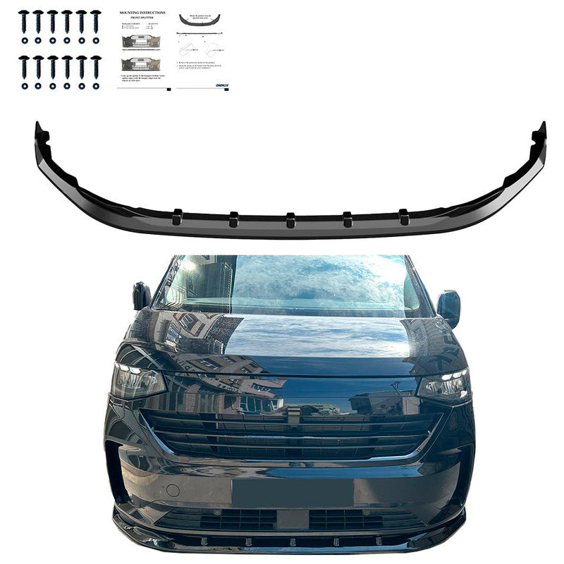 Oneway Frontspoiler passend für Volkswagen Transporter T7 2024- - Schwarz glänzend - Version 5