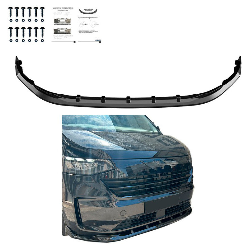 Oneway Frontspoiler passend für Volkswagen Transporter T7 2024- - Schwarz glänzend - Version 5