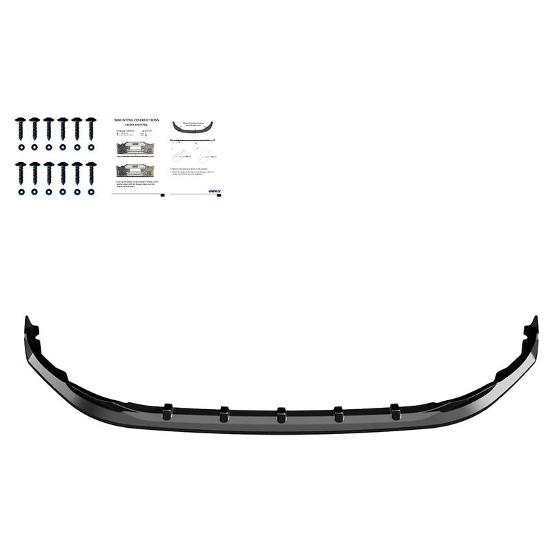 Oneway Frontspoiler passend für Volkswagen Transporter T7 2024- - Schwarz glänzend - Version 5