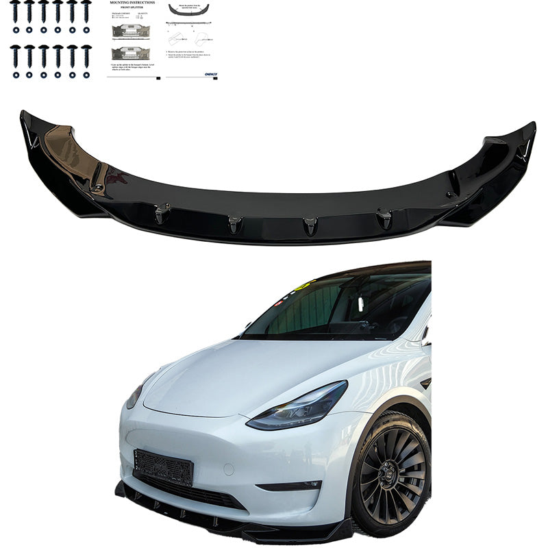 Oneway Frontspoiler passend für Tesla Model Y 2019-2025 - Schwarz glänzend