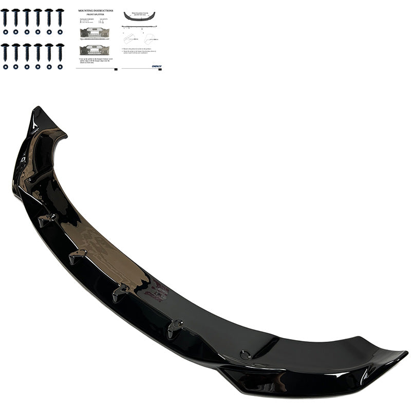 Oneway Frontspoiler passend für Tesla Model Y 2019-2025 - Schwarz glänzend