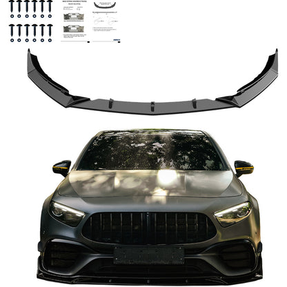 Oneway Frontspoiler passend für Mercedes A-Klasse (W177) A45 S Aero Pack 2019-2023 & FL 2023- - Schwarz glänzend