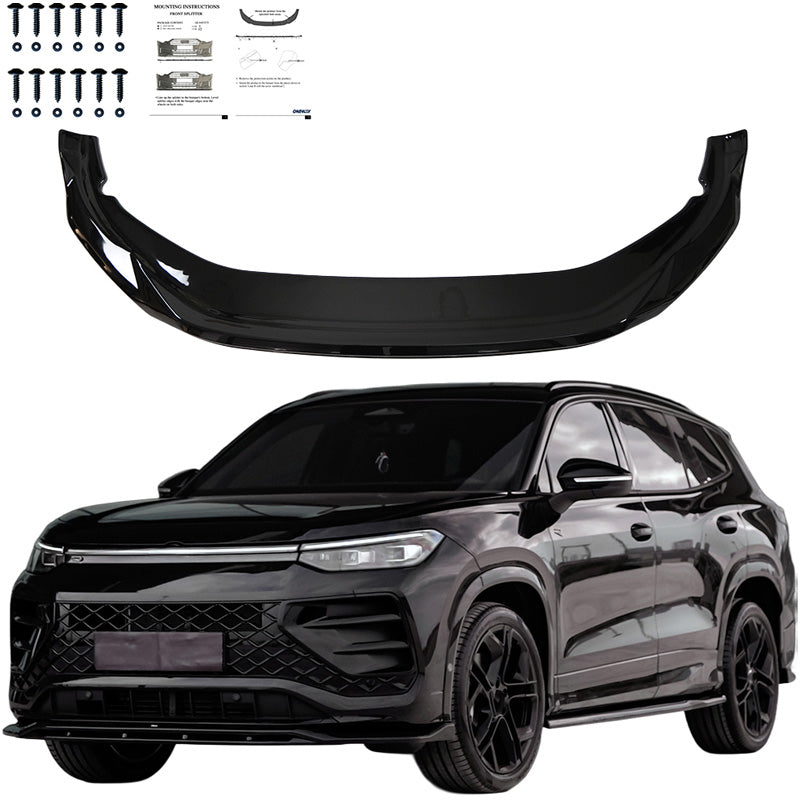 Oneway Frontspoiler passend für Volkswagen Tayron (R41) R-Line 2024- - Schwarz glänzend
