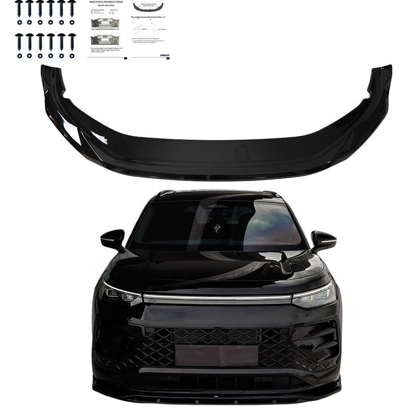 Oneway Frontspoiler passend für Volkswagen Tayron (R41) R-Line 2024- - Schwarz glänzend