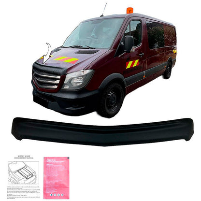 Oneway Motorhaubenschutz passend für Mercedes Sprinter W906 Facelift 2014-2018 - Version 2 - Mattschwarz